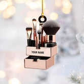 Personalized Makeup Tools Christmas Ornament 2024, Makeup Box Christmas Ornament Gift for Makeup Artist, Christmas Tree Decor for Makeup Shop, Gift for New Makeup Coworkers (Style 16)